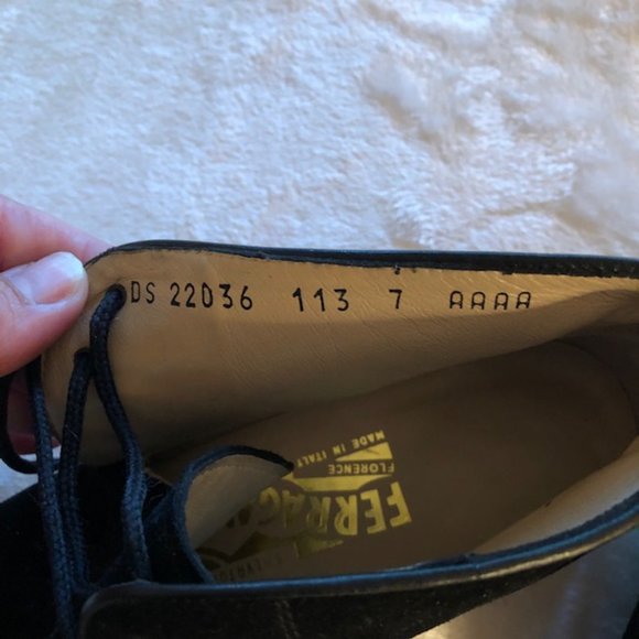 Salvatore Ferragamo Tommaso Black Suede Lace Up Booties 7AAAA - NIB - Picture 5 of 9